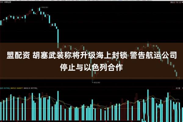 盟配资 胡塞武装称将升级海上封锁 警告航运公司停止与以色列合作